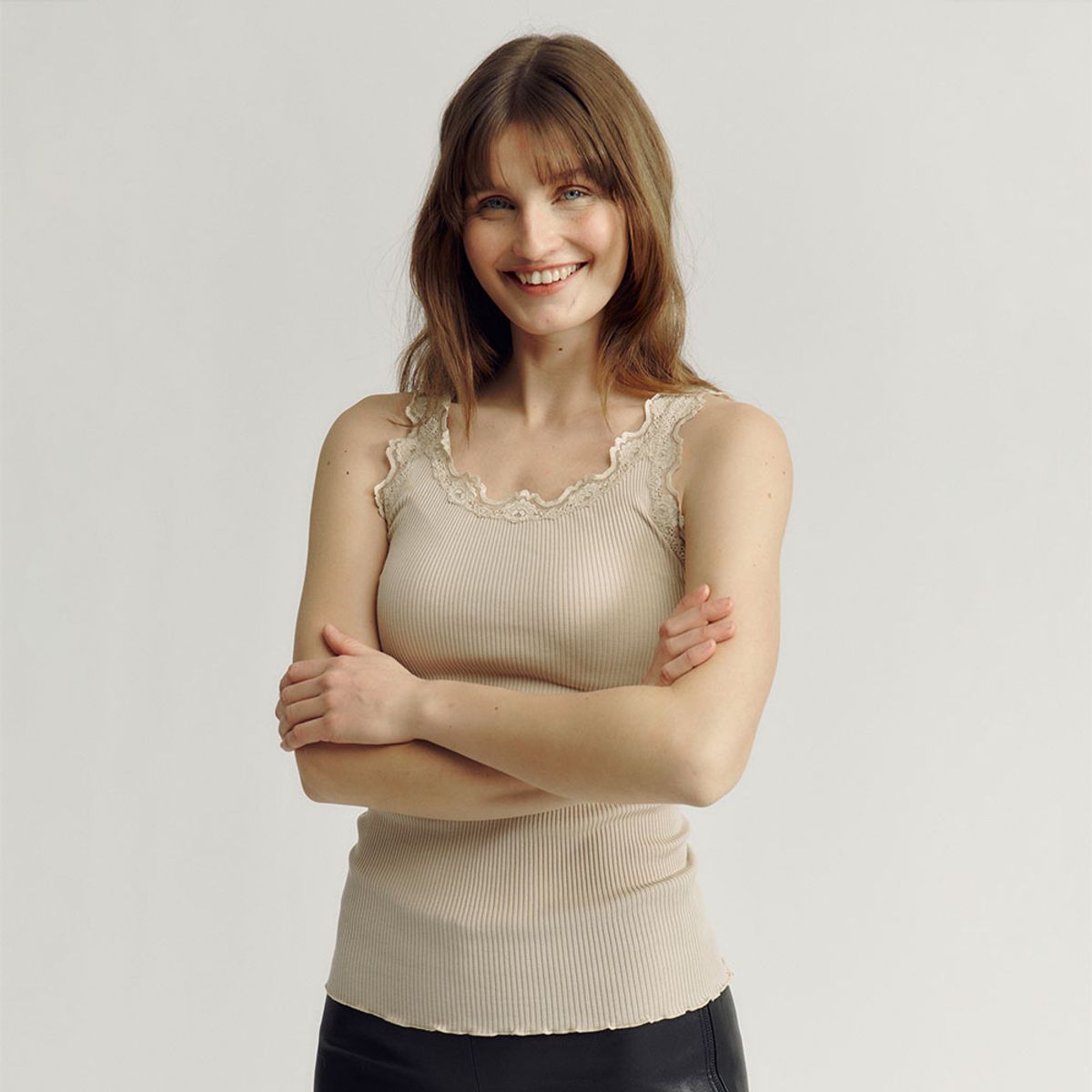 Rosemunde Babette Silk U-neck Lace Top