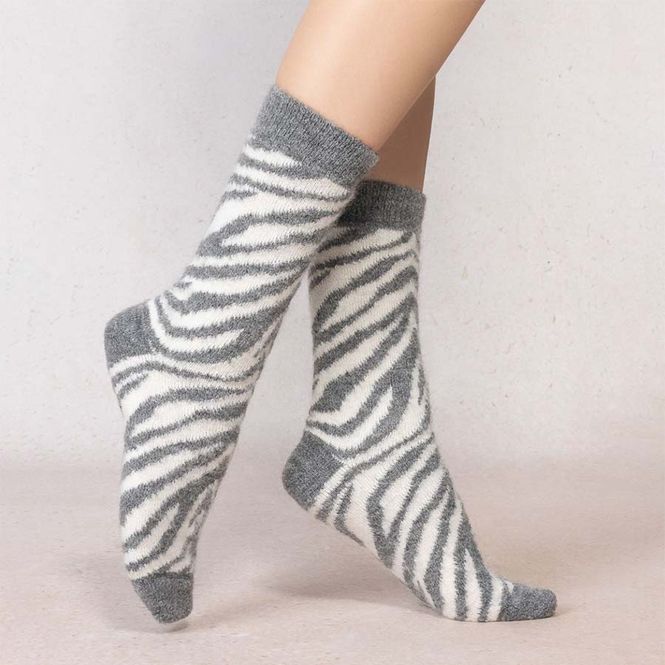 Hovedbilde Bleuforet Alpaca Wool Socks Zebra