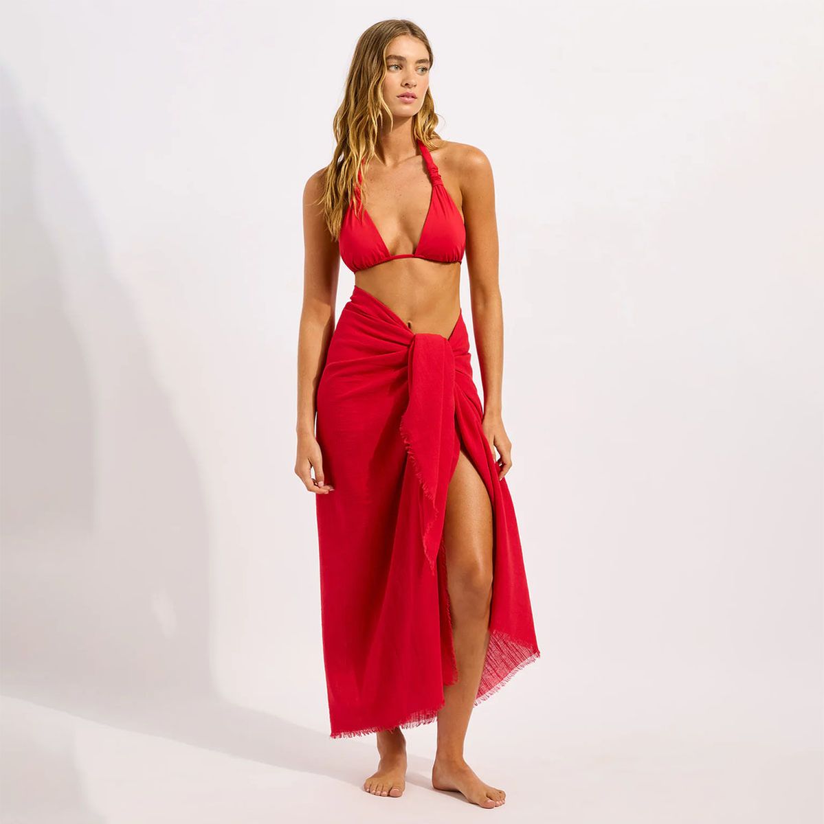 Seafolly Beach Essential Textured Cotton Sarong