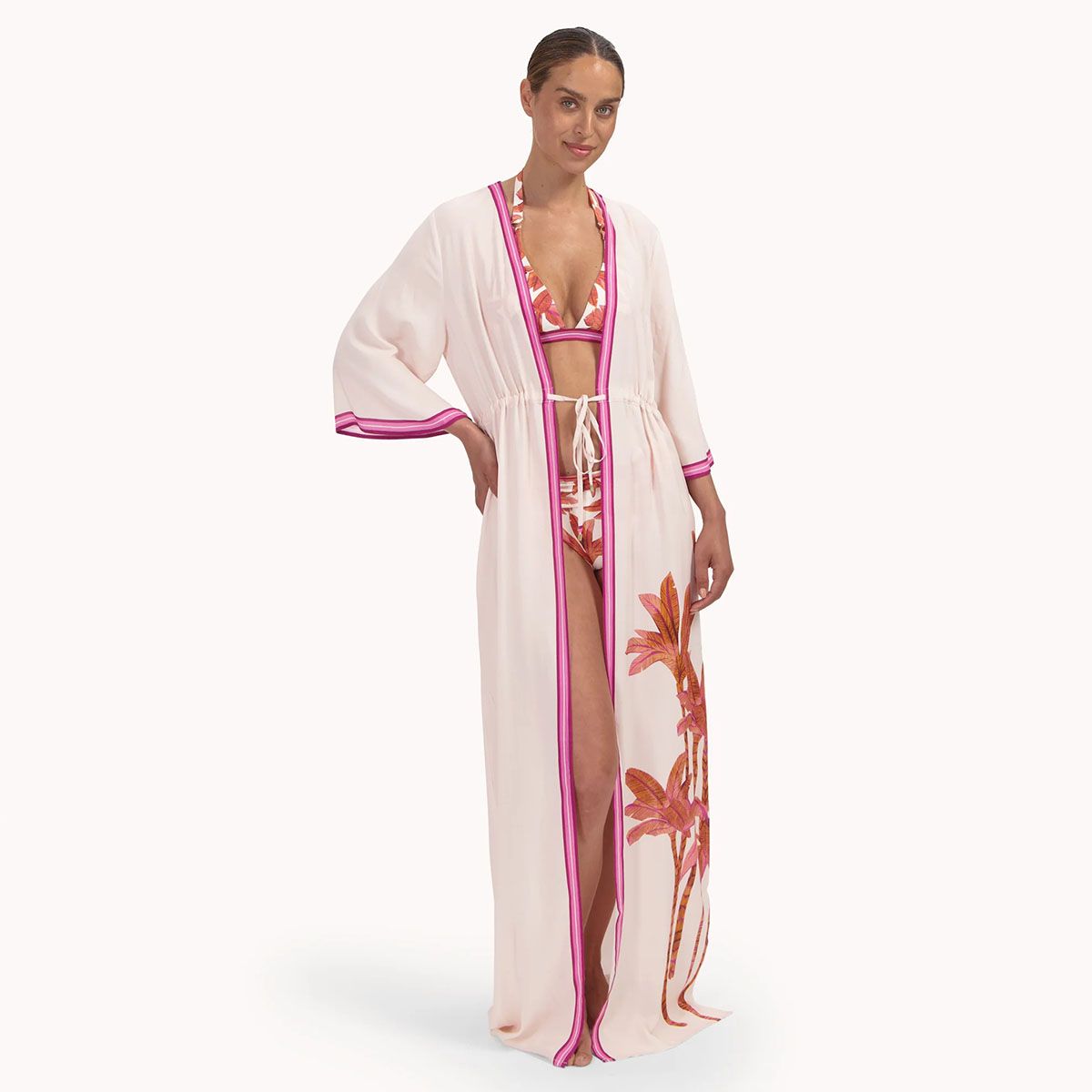Cyell Palms & Patterns Kimono Kjole