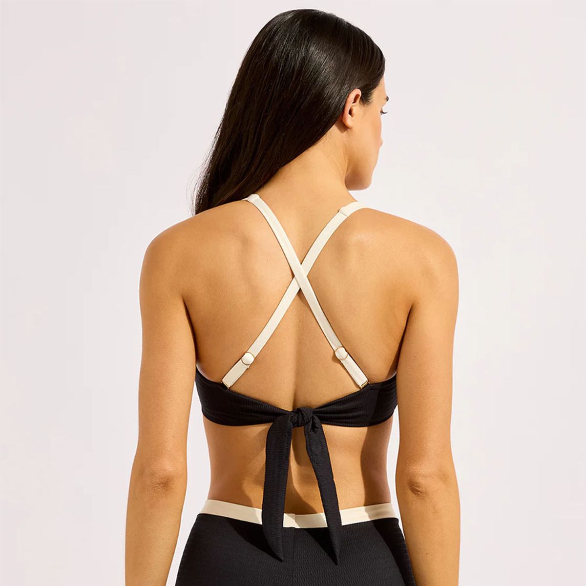 Seafolly Bandwave Multi Fit Bralette Black