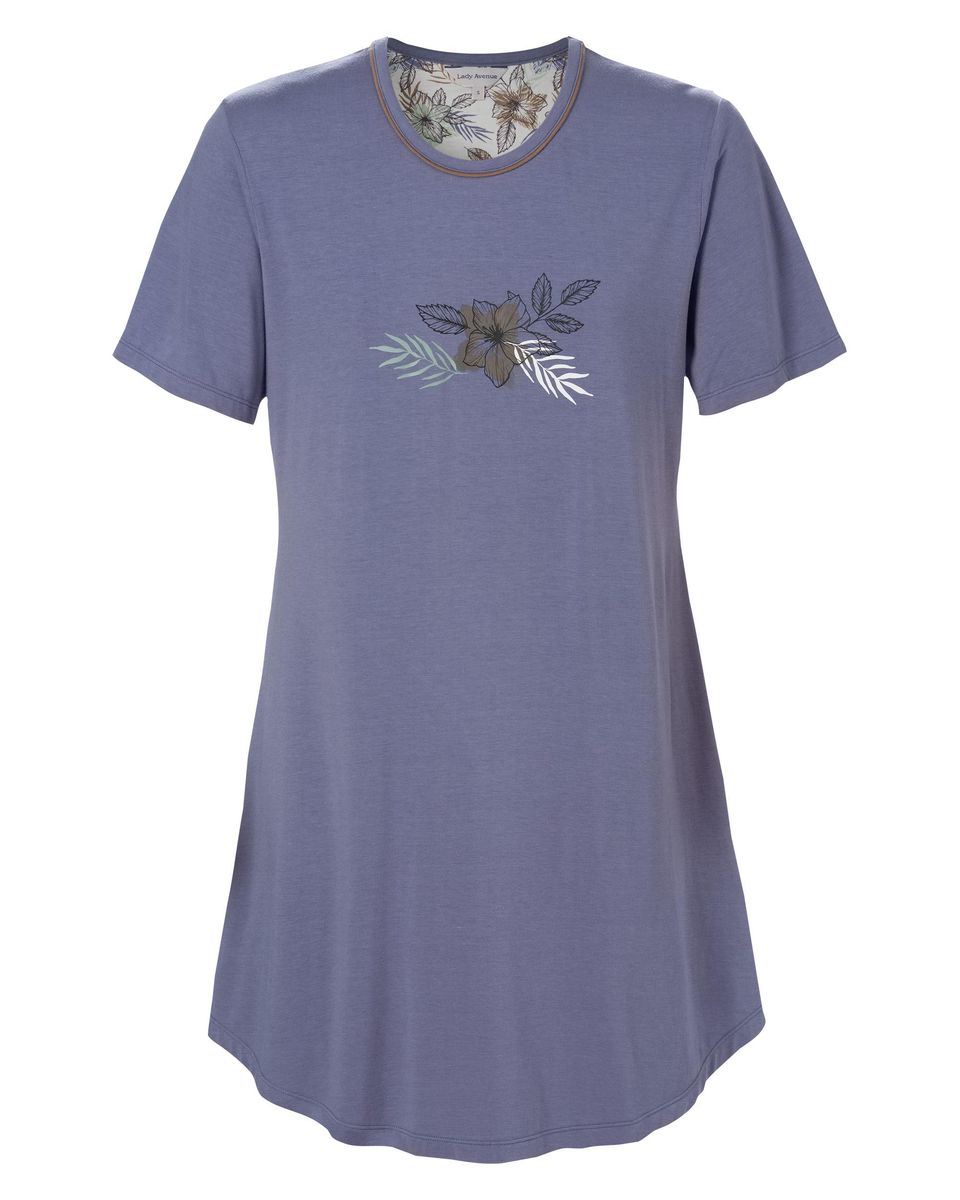 Lady Avenue Bamboo Bigshirt Blue