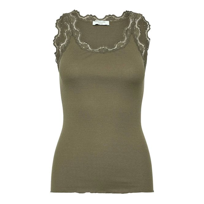 Hovedbilde Rosemunde Babette Silk U-neck Lace Top - Kalamata