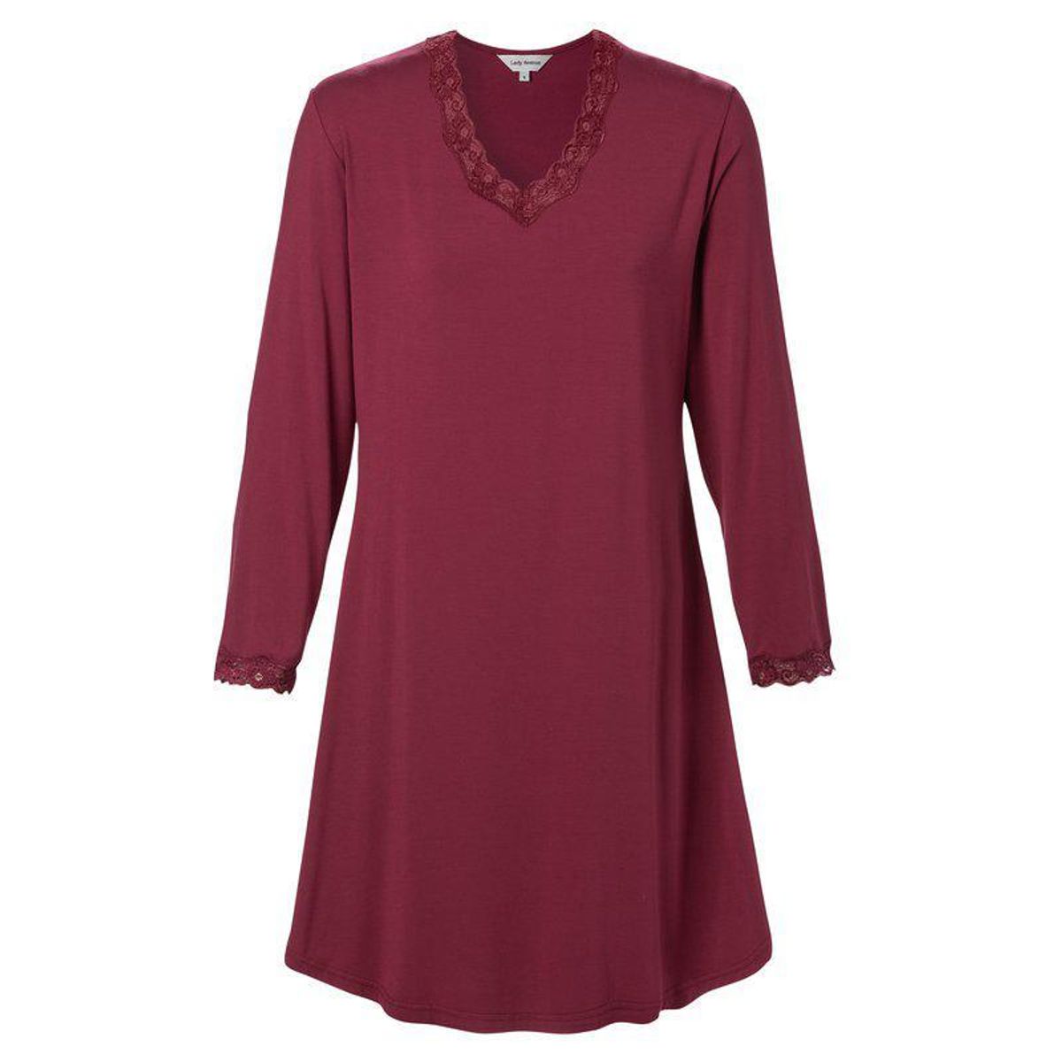 Lady Avenue Bamboo Langermet Nattkjole Red