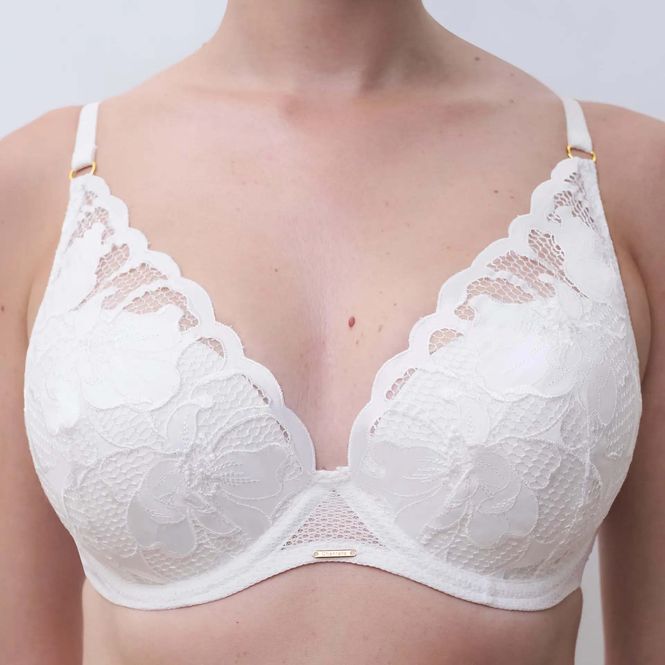 Hovedbilde Chantelle Fleurs Signature Plunge Bh Satin Milk