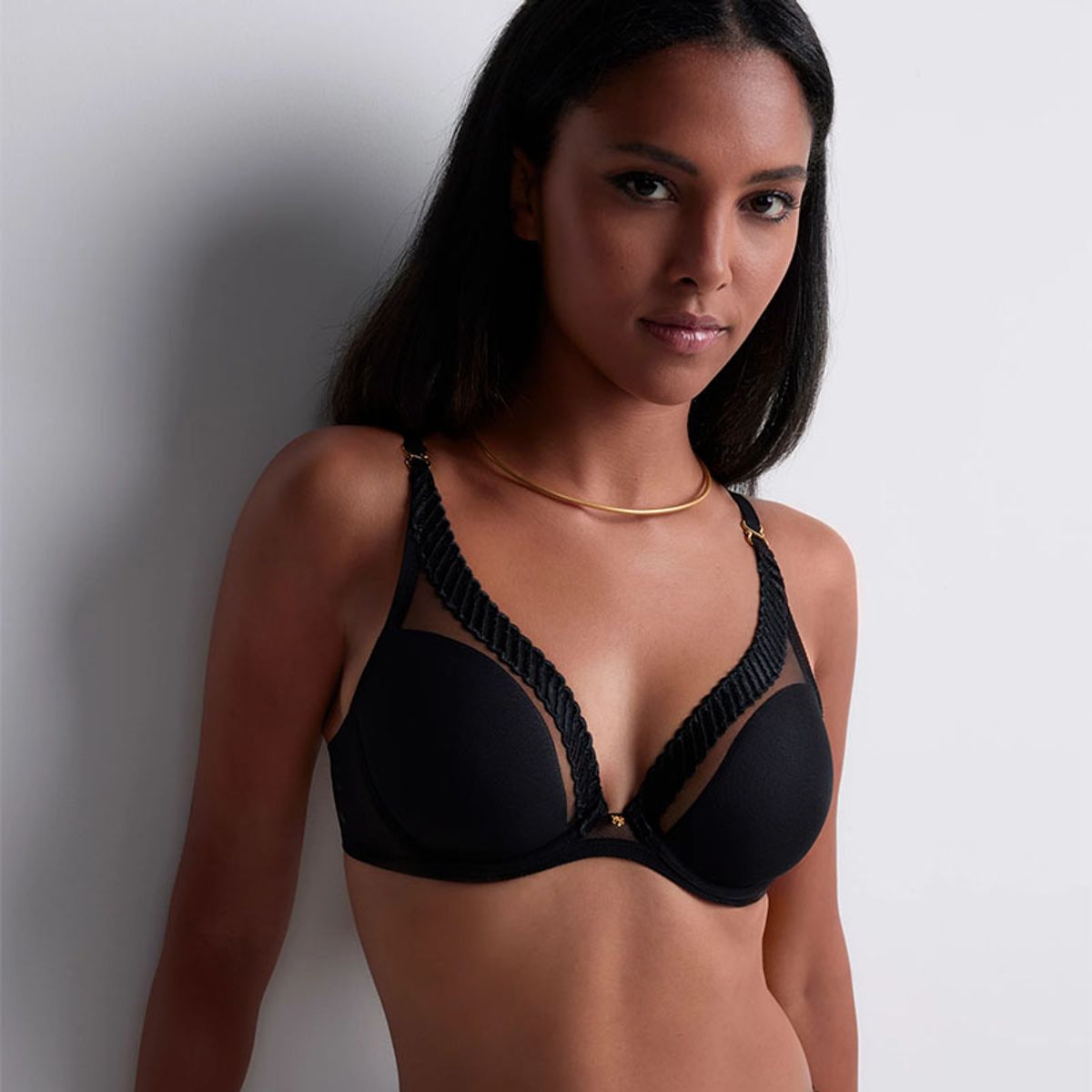 Aubade Sheer Emotion Triangle Bh Black