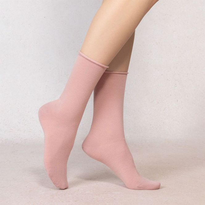 Hovedbilde Bleuforet roll-top ullsokker - vintage pink