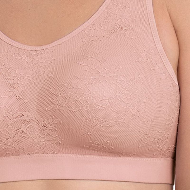 Anita Essential Lace Paddet Protese Bralette - Rosewood